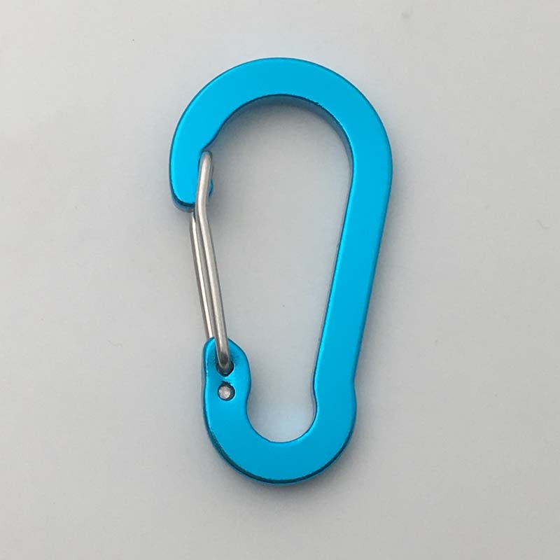 ShuoKe Gourd Shape Flat Wire Gate Small 4cm Anodized Aluminum Spring Snap Hook Climbing Carabiner