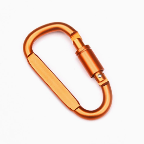 Shuokecrafts Matte Color 8cm High Quality Aluminum Anodized Flat D Shape Screw Locking Carabiner