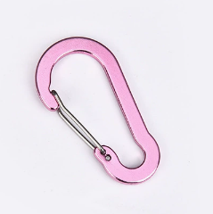 Shuokecrafts 7cm Aluminum Gourd Shape S Shape Wire Gate Flat Keychain Carabiner Hook for Promotional Gifts