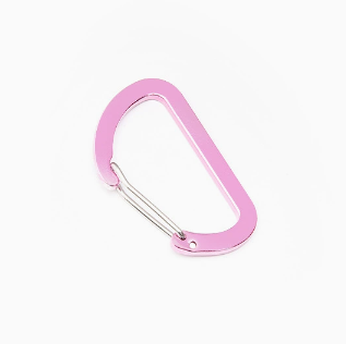 Shuoke Wholesale 5cm 5#D Shape Wire Gate  Aluminum Carabiner Keyrings – Bulk Stock, 10 Colors, Laser Logo Available