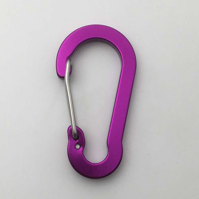 ShuoKe Gourd Shape Flat Wire Gate Small 4cm Anodized Aluminum Spring Snap Hook Climbing Carabiner