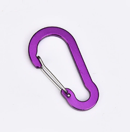 Shuokecrafts 7cm Aluminum Gourd Shape S Shape Wire Gate Flat Keychain Carabiner Hook for Promotional Gifts