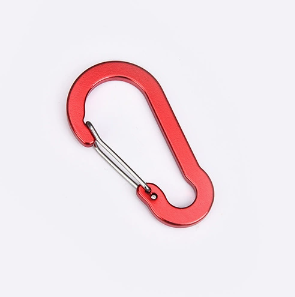 Shuokecrafts 7cm Aluminum Gourd Shape S Shape Wire Gate Flat Keychain Carabiner Hook for Promotional Gifts