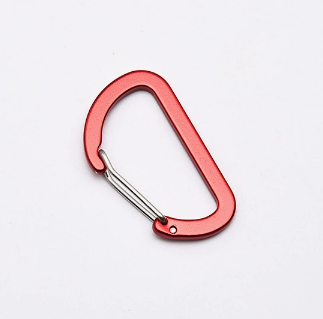 Shuoke Wholesale 5cm 5#D Shape Wire Gate  Aluminum Carabiner Keyrings – Bulk Stock, 10 Colors, Laser Logo Available