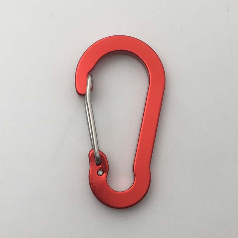 ShuoKe Gourd Shape Flat Wire Gate Small 4cm Anodized Aluminum Spring Snap Hook Climbing Carabiner