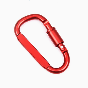 Shuokecrafts Matte Color 8cm High Quality Aluminum Anodized Flat D Shape Screw Locking Carabiner