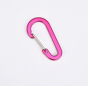 Shuokecrafts 6cm Aluminum Gourd Shape S Shape Wire Gate Flat Keychain Carabiner Hook for Promotional Gifts