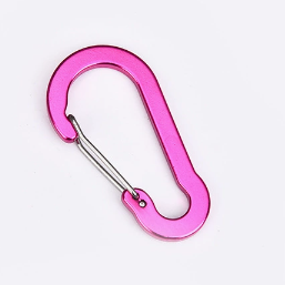 Shuokecrafts 7cm Aluminum Gourd Shape S Shape Wire Gate Flat Keychain Carabiner Hook for Promotional Gifts