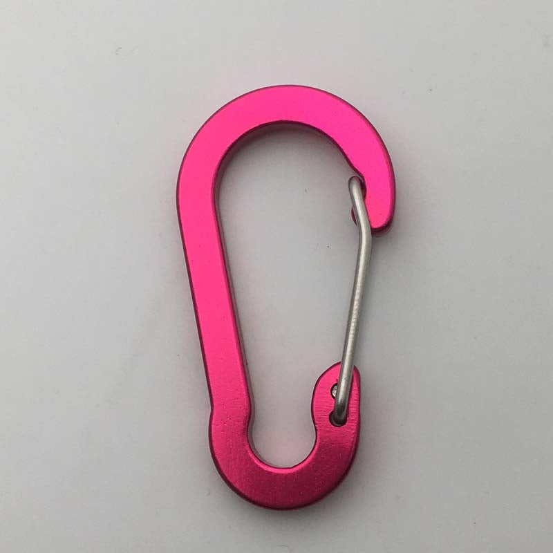ShuoKe Gourd Shape Flat Wire Gate Small 4cm Anodized Aluminum Spring Snap Hook Climbing Carabiner