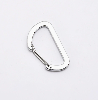 Shuoke Wholesale 5cm 5#D Shape Wire Gate  Aluminum Carabiner Keyrings – Bulk Stock, 10 Colors, Laser Logo Available
