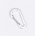Shuokecrafts 7cm Aluminum Gourd Shape S Shape Wire Gate Flat Keychain Carabiner Hook for Promotional Gifts