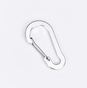 Shuokecrafts 7cm Aluminum Gourd Shape S Shape Wire Gate Flat Keychain Carabiner Hook for Promotional Gifts